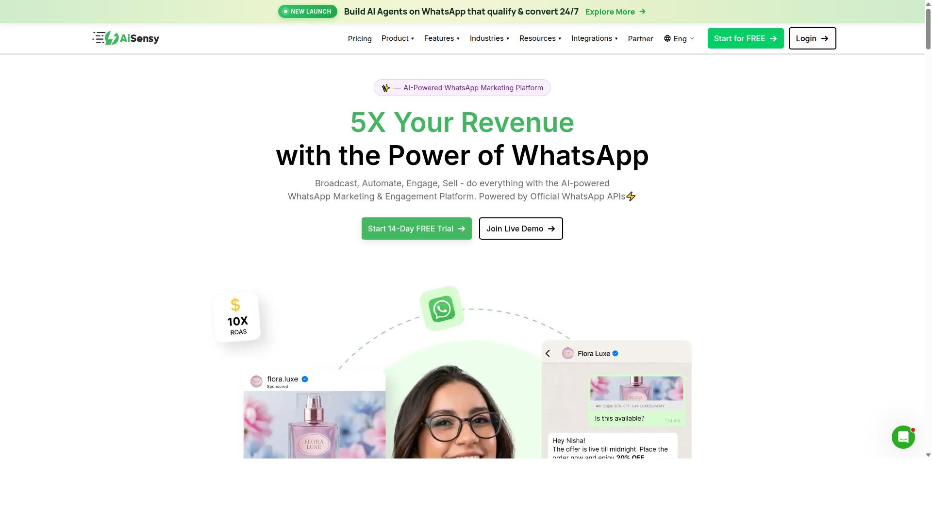 AiSensy website